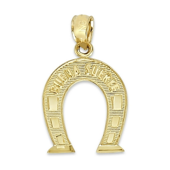 10k Real Solid Gold Horseshoe Pendant for Necklace, Good Luck Horseshoe Charm Jewelry Gifts for Her