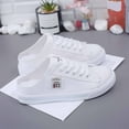 thumbnail image 5 of Denim Casual Shoes for Women, Slip-On Canvas Sneaker with Flexible Sole, Easy Wear for Street Style, Shopping & Weekend White 36, 5 of 5