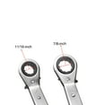 thumbnail image 3 of Uxcell 11/16'' x 7/8'' Double Box End Reversible Ratcheting Wrench Carbon Steel Silver Tone 1pcs, 3 of 5