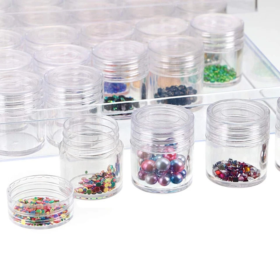 KNACK - 30Slots Diamond Painting Storage Containers,Plastic Bead Organizer Case With Lid