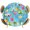Tropical, variant on Fitted Round Tablecloths Elastic Edged Table Covers 55"-60",Summer Flamingo Flower Coconut Pineapple Waterproof Dining Room Table Cloth
