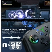 Switch 2 Controller, Wireless Pro Controller for Switch 2/OLED/Lite/iOS/Android/PC with RGB Light, Hall Effect Joystick
