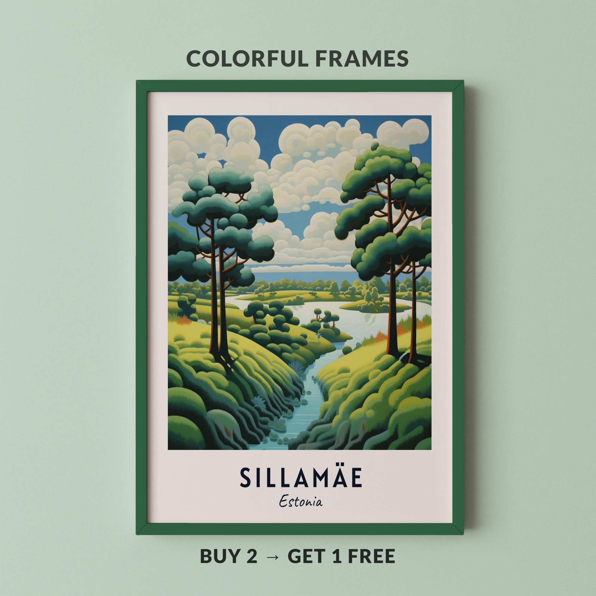 Sillamäe Travel Estonia City Cityscape Poster , Poster Print Only