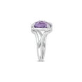 thumbnail image 2 of Gem & Harmony 7.80 Carat (Ctw) Amethyst & White Topaz Ring in Sterling Silver for Women, 2 of 6
