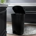 thumbnail image 5 of Clearance! Plertrvy Kitchen Cleaning Appliances Big Sale 10L Gallon Trash Can Plastic Step on Kitchen Trash Can Black Compost Bathroom Trash Garbage Can Kitchen Trash, 5 of 9