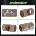 thumbnail image 4 of Escondite para reptiles de resina en forma de tronco de árbol hueco con 2 ventosas marrón 6.1"x4.13"x3.35", 4 of 7