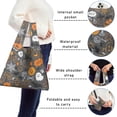 thumbnail image 5 of 5 Pack Foldable Shopping Bag,Halloween Ghosts Pumpkins and Bats Reusable Grocery Bags with Pockets,Large Reusable Tote Bags with Handles Waterproof & Lightweight, 5 of 6