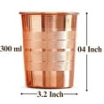 thumbnail image 3 of Luxury Copper Glass Set of 6, Drinkware Luxury Design Copper Glass Set,tamba Glass,Copper Tumbler 300 Ml, 3 of 5