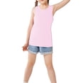 thumbnail image 6 of UACY Girl Cotton Sleeveless Shirt Strap Racerback Athletic Tank Top Toddler Summer Comfy Top Kid Girls Soft Yoga Casual Undershirt (White, 3-4 Years), 6 of 7