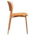 thumbnail image 3 of Silla Siena Naranja Claro Vinipiel Metal Interior Moderna, 3 of 4