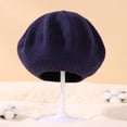thumbnail image 4 of Autumn Winter Warm Soft Casual Artist Painter Cap Beanies Cap Baby Beret Hat Knitted WHITE, 4 of 8