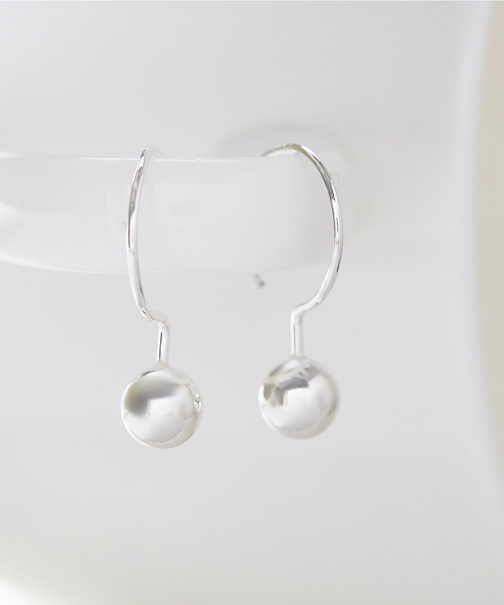 A&M - Sterling Silver Dangle Ball Hoop Stud Earrings - Walmart.com ...