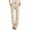 Beige*, variant on RUTAYY Women's Pants Casual Straight Leg Stripes Side Pockets Comfortable Loose Fit Bottoms with Drawstring Waist Trendy Beach Trousers