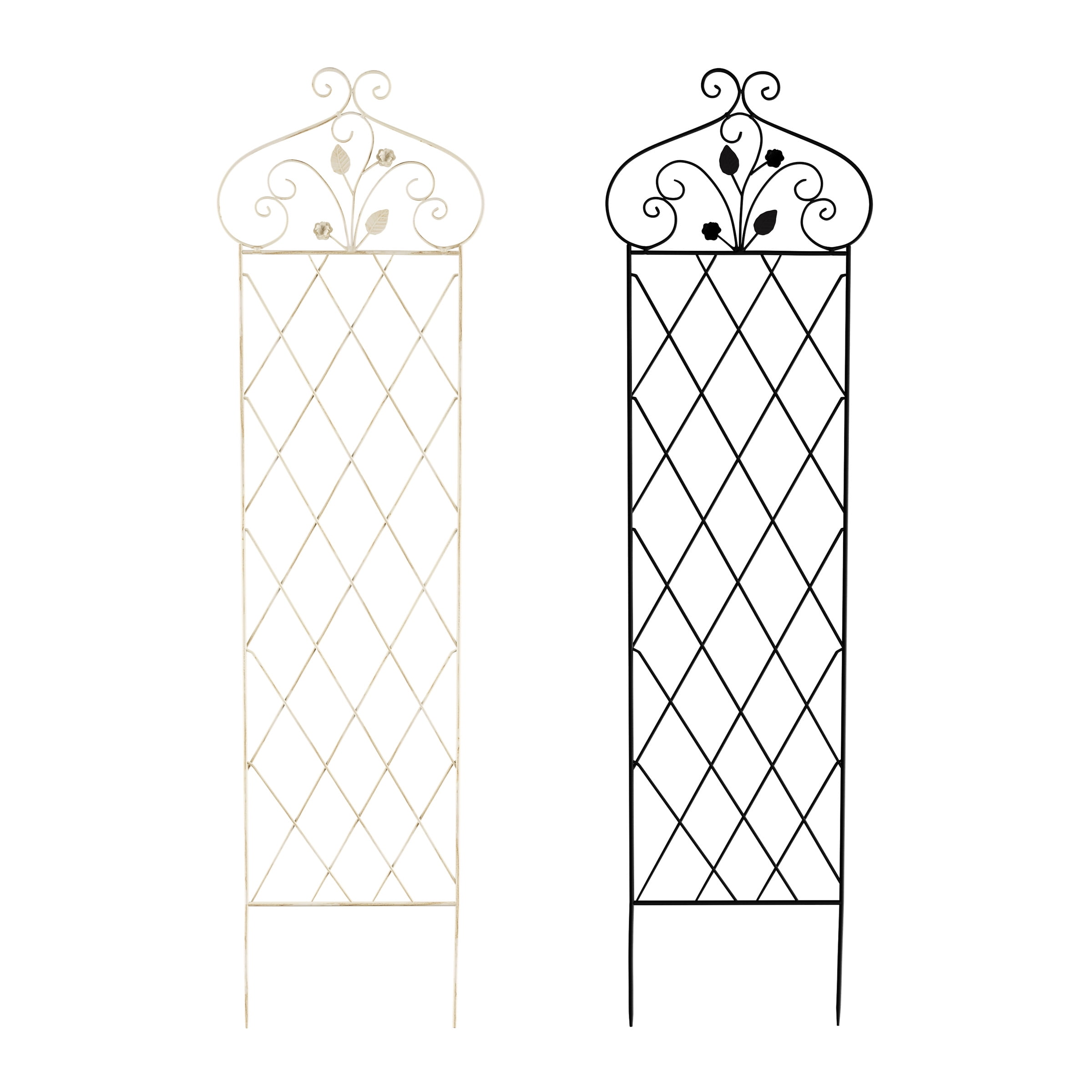 Pure Garden 63-Inch Garden Trellis for Climbing Plants and Veggies (Black)
