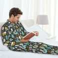thumbnail image 6 of Lsque Moose Squirrel owls tree Pattern Long Sleeve Pajama Set for Men - Soft 2-Piece Sleepwear and Loungewear Set with Pockets, Comfy Nightwear-X-Large, 6 of 7