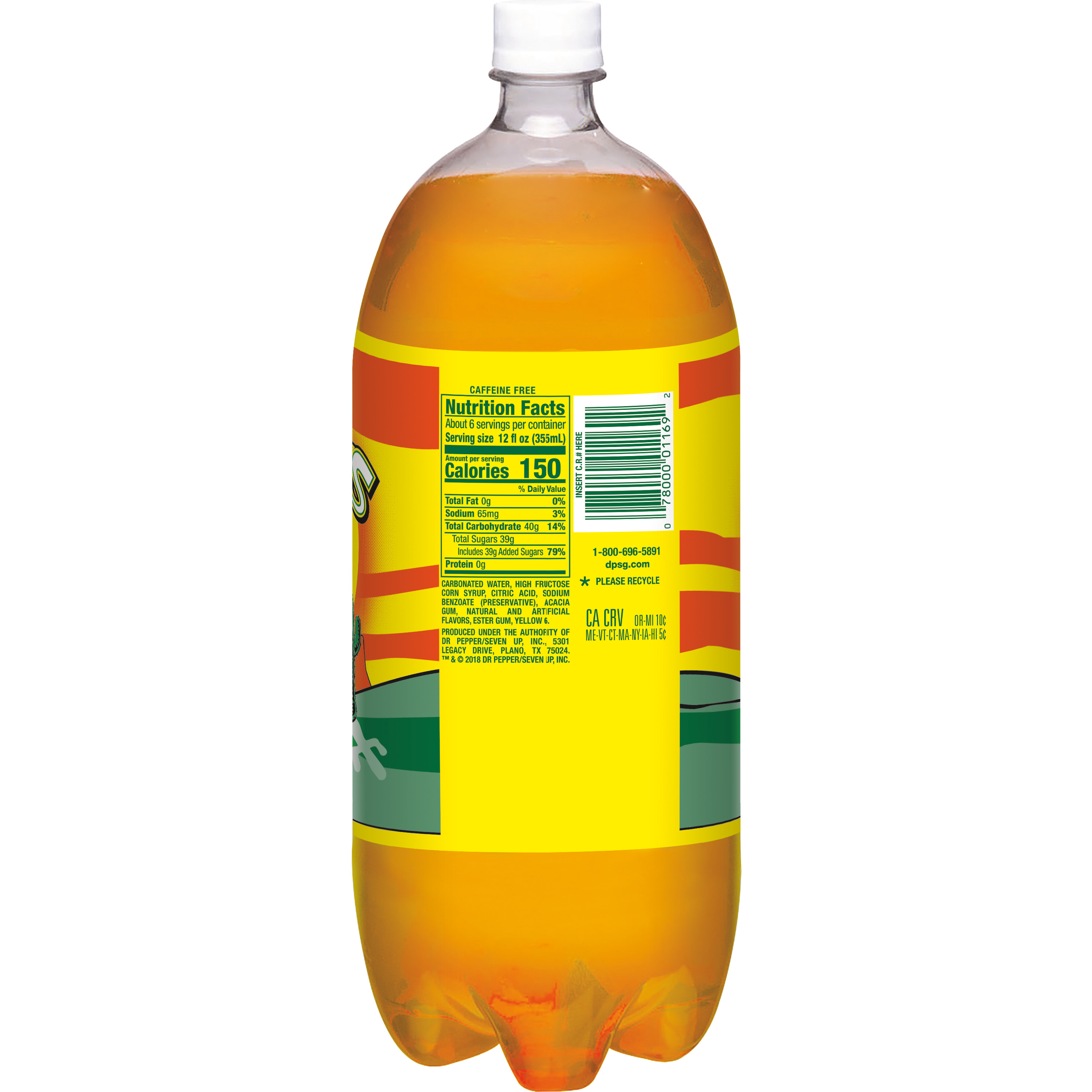 Cactus Cooler Orange Pineapple Soda 20 Oz (24 Pack)