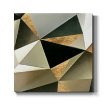 Wexford Home Gold Polygon Wall II-Premium Gallery Wrapped Canvas, 32" x 32" - Ready to Hang