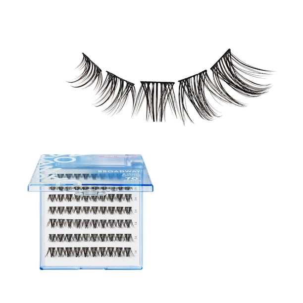 Broadway Lash Clusters 0.354-0.630 in, 70 piezas de pestañas postizas naturales variadas, personalizables, extensiones de pestañas individuales para principiantes, ligeras y cómodas, banda ancha, idea