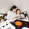 thumbnail image 4 of Feelyou Cute Ghost Boo Twin Comforter Sets, Watercolor Polka Dot Bedding Set, Black White, Halloween Reversible, 2-Piece, 1 Comforter and 2 Pillowcases, 4 of 7
