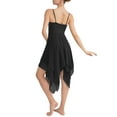 thumbnail image 4 of Doomiva Women Lyrical Camisole Dress Spaghetti Straps Ballet Modern Dance Dress Black L, 4 of 7