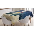 thumbnail image 1 of Ambesonne Space Tablecloth Rectangular Table Cover, Rocket in the Woodlands, 60"x84", Multicolor, 1 of 3