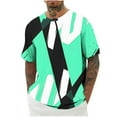 thumbnail image 2 of Fznquz Graphic Men's T Shirts Summer Crew Neck Green Tshirts Short Sleeve Casual Shirt L, 2 of 4