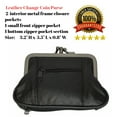 thumbnail image 4 of Genuine Leather Change Purse with Zipper Bottom Compartment Y062 (C), 4 of 26