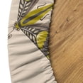 thumbnail image 5 of Ambesonne Spring Fitted Round Tablecloth, Night Moths Floral Wings, 40"- 44" Diameter, Pale Earth Yellow and Tan, 5 of 5