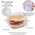 thumbnail image 3 of 100Pcs Square Cheesecake Boxes Slice Cake Box Triangle Pie Holders Cake Boxes Cupcake Slice Container For Bakery Party Wedding, 3 of 5