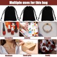 thumbnail image 5 of Rectangle Velvet Drawstring Pouches Candy Gift Bags Christmas Party Wedding Favors Bags Black 9x7cm 66pcs/bag, 5 of 9