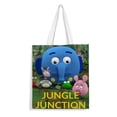thumbnail image 1 of Jungle Junction Bolso de tela con estampado de lienzo para mujer, bolsa de compras reutilizable y estética, con cremallera interior, regalo para mujer,38*45cm., 1 of 6