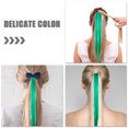 thumbnail image 4 of Shisuyan Girl Hair Extensions Green High Temperature Silk 10Pcs 23In, 4 of 8