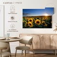 thumbnail image 5 of Elephant Stock Sunflower Field Sunrise Wall Art - Horizontal Canvas Wall Art - Living Room Wall Decor - Nature Canvas - Beige And Gold Decor - 45" x 30", 5 of 8