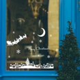 thumbnail image 3 of Pegatina de pared de Navidad de Santa Claus Moonlight Town para escaparate de ventana de vidrio, papel tapiz de decoración del hogar, pegatinas de Año Nuevo, 3 of 3