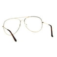 thumbnail image 4 of Mens Metal Rim Oversize Officer Clear Lens Eye Glasses Gold, 4 of 4