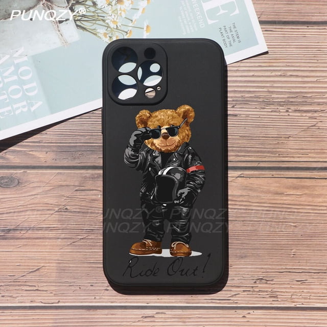 Divertida funda de teléfono de oso deportivo a la moda para iPhone 14 PRO 12 Pro Max 11 Pro XR XS MAX X 6s 8 7 Plus, funda de TPU para iphone 13 pro max Tan Jianjun unisex