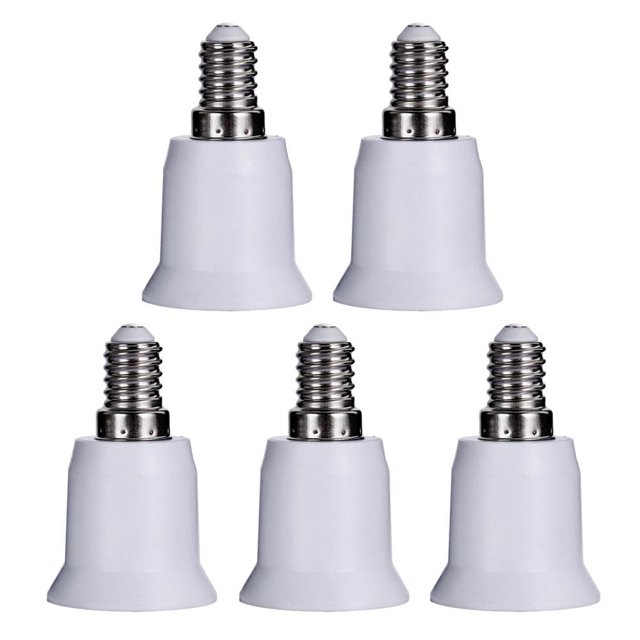 Adaptador de portalámparas E14 a E27 convertidor de enchufe convertidores de Ehuebsd soporte de lámpara LED para iluminación del hogar 5 uds.