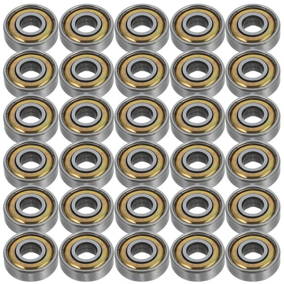 Hemoton 30pcs Skateboard Bearings Bulk Skateboard Bearing Ball Deep Groove Ball Bearing Hardware For Skateboards Inline Skate Scooter Roller Skates