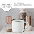 thumbnail image 6 of FENGGUIQU 2Pcs Enamel Mugs for Drinking White Iron for Home and Restaurants Back to School, 6 of 6