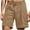 Brown, variant on QQAMB Men Shorts Plus Size Drawstring Comfy Solid Color Casual Elastic Waist Beach Shorts with Pocket Brown S