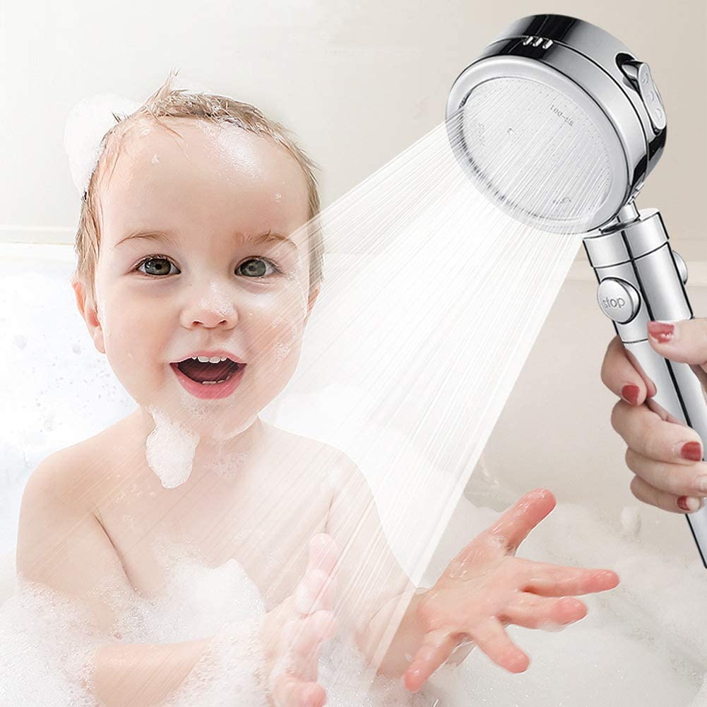 Pommeau De Douche Haute Pression 120 Mm - 5 Modes, Anti-Calcaire | Économie D'Eau, Pour Basse Pression | Installation Facile, Nettoyage Simple - 9