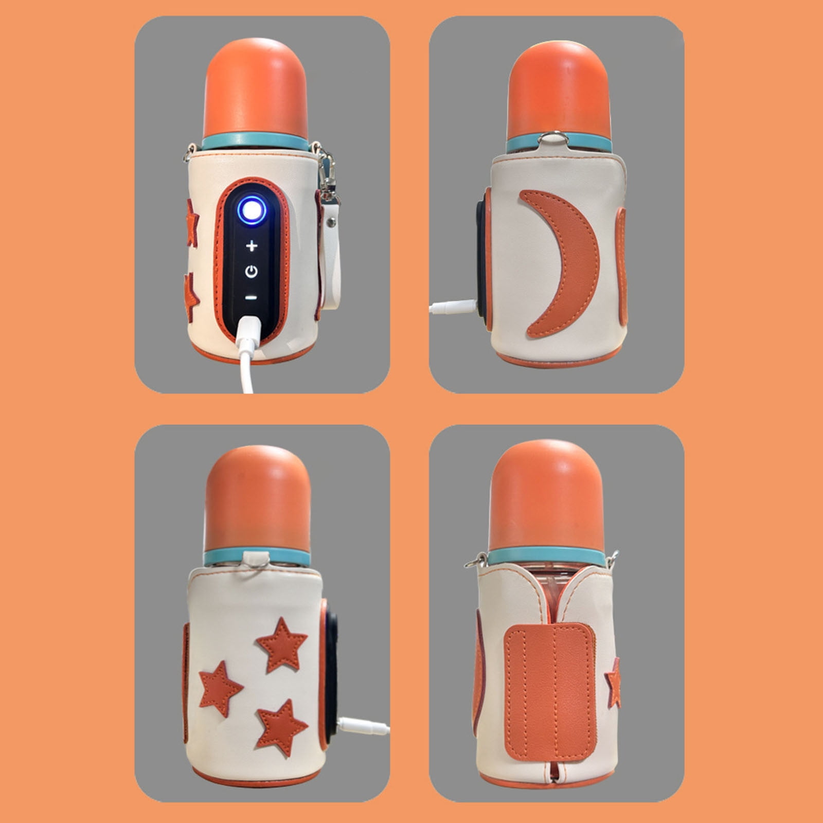 Universal USB Portable Bottle Warmer Bag Adjustable Temperature Digital Display Heating Cover For Travel Camping Home Use