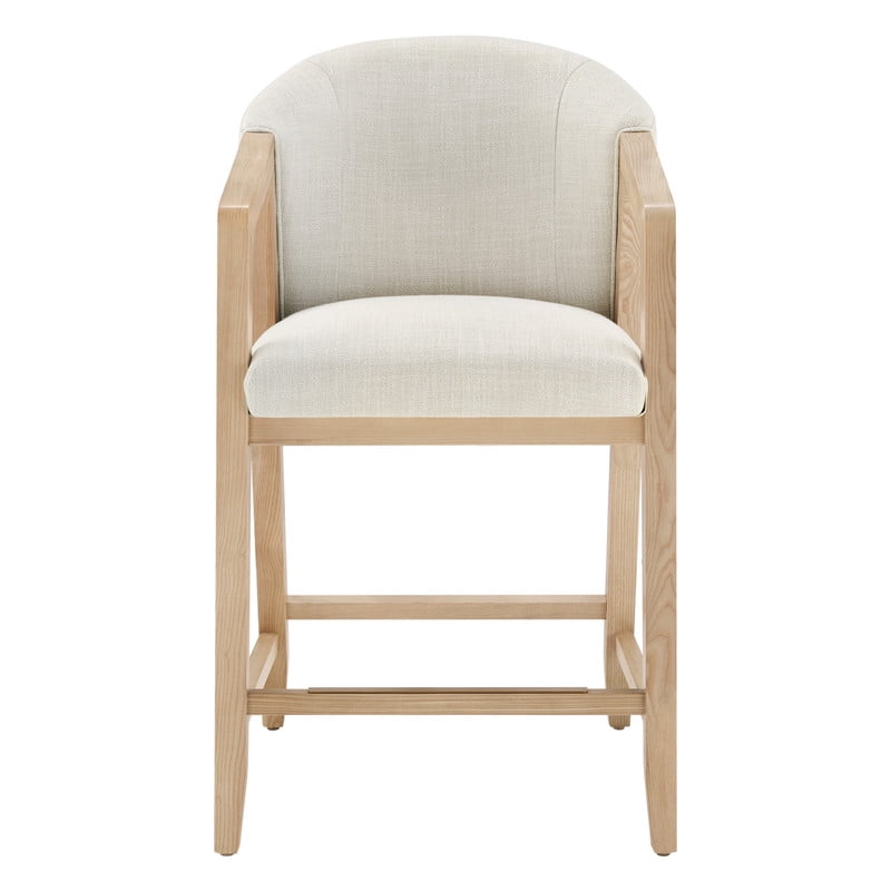 Spruce & Spring Exposed Wood Barstool Indoor Wood Frame Stool