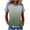 Army Green, variant on Staron Women's Casual Tops Round Neck Short Sleeve Loose Blouse Gradient Print Waffle Knit Fashion T Shirt, Purple XL