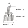thumbnail image 2 of Knurled Thumb Screws, M3x6mm Brass Shoulder Bolts Grip Knobs Fasteners, Nickel Plated 5Pack, 2 of 5