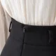 thumbnail image 4 of Falda de lana negra de cintura alta para mujer, estilo nuevo 2024, falda tipo paraguas de longitud media para uso diario, para otoño e invierno, 4 of 4