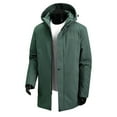 thumbnail image 4 of FDGIU Men's Heavy Duty Quilted Puffer Parka - Winter Long Coat with Hood, Windproof Cold Weather Outerwear, 4 of 4