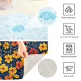 thumbnail image 3 of Yayeee Bath Rugs for Bathroom Floor Set of 2 Non Slip Fluffy Soft Absorbent Mat, Yellow Floral, 3 of 7
