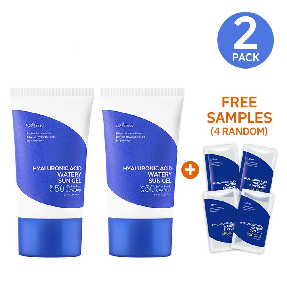 Isntree Hyaluronic Acid Watery Sun Gel Moisturizing Cooling Sunscreen 50ml x (2Pack)
