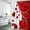 Rouge -, variante sur Rideau de Douche Saint-Valentin Cœur Rouge Romantique Abstrait Floral Amoureux Couple Décoration de Salle de Bain Créative Rideau en Tissu avec Crochets